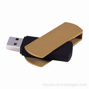 Swivel USB Flash Drive with Lifetime Warranty and Free Logo, Uses Branded Grade A Microchips